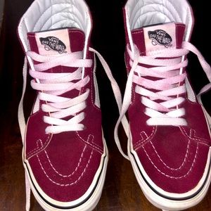 Burgundy Hightop old school vans
